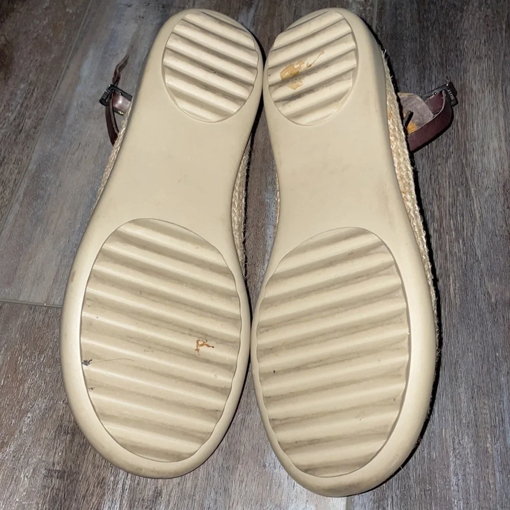 OTBT Suede Leather Buckle Espadrille